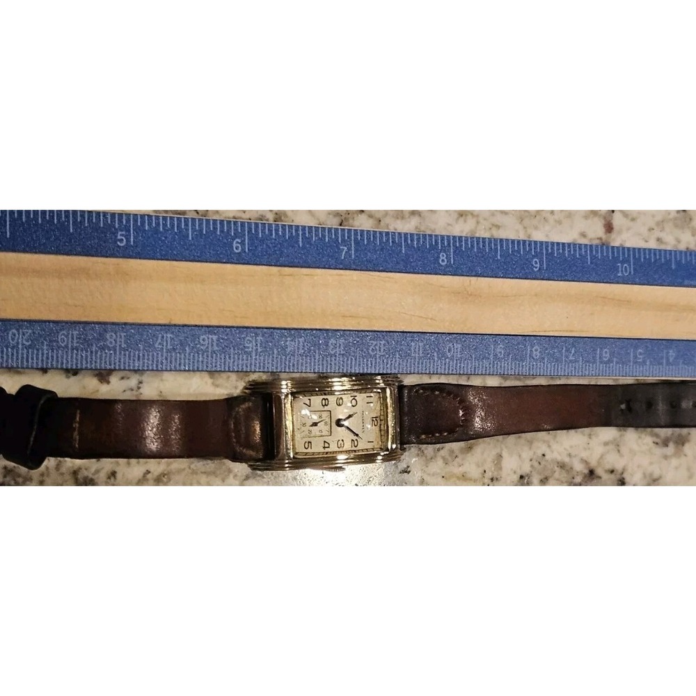 Vintage‎ Tavannes Art Deco Watch Shock Gold Tone Clamshell Case Needs Service - Picture 13 of 15